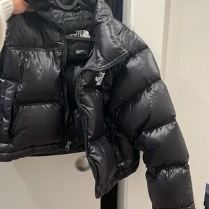 north face cropped puffer